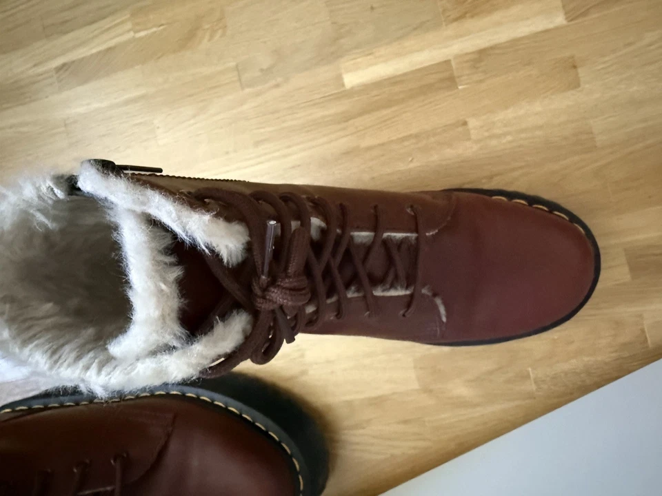 Dr Martens Jadon Plateau Boot Braun Gr. 38 - Bild 3 von 4