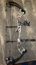 Compound Bow Camouflage with Sight, Stabilizer, and Arrows