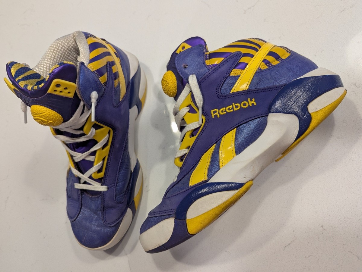 Vintage Reebok Retro Pump Shaq Attaq Lakers Purple/yellow Shoes