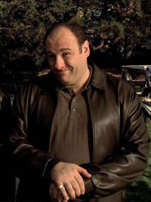 The Sopranos James Gandolfini Tony Soprano Mens Black Leather Jacket Size XS-5XL