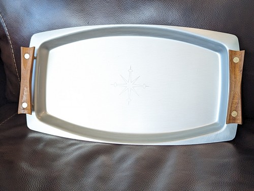 MCM Mirro Medallion Satellite Atomic Starburst serving tray 50s Vintage - Picture 2 of 10