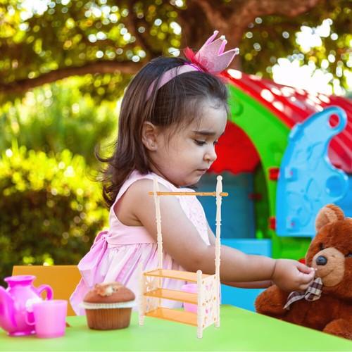 Puppe Wäsche Ständer Spielzeug Aufbewahrungsbox Kleiderhaken Für Puppen Kind - Bild 2 von 12