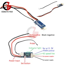 PWM 4-Wire Fan Temperature Controller Speed Governor For PC Fan/Alarm DC 5V-12V