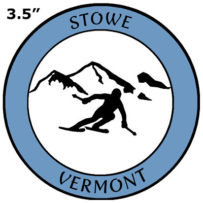 Stowe, Vermont - Extreme Sports Skier - Car Truck Window Bumper Sticker Decal