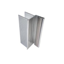 Brushed Nickel 3" U-Channel with 2-1/2" Magnet for 1/2" Glass Shower Doors