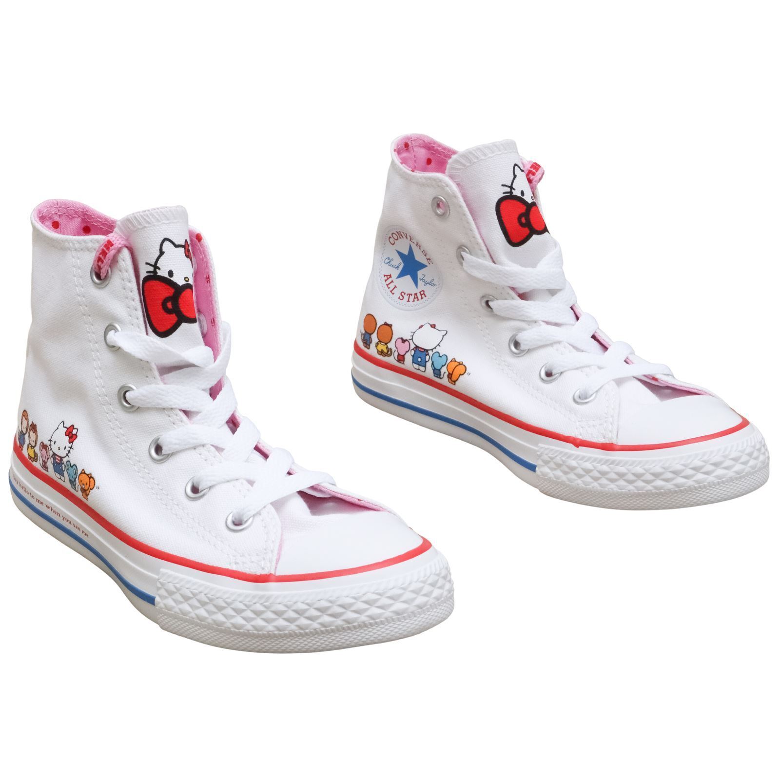 Size 12 Converse x Sanrio Hello Kitty 362945F CTAS HI White 