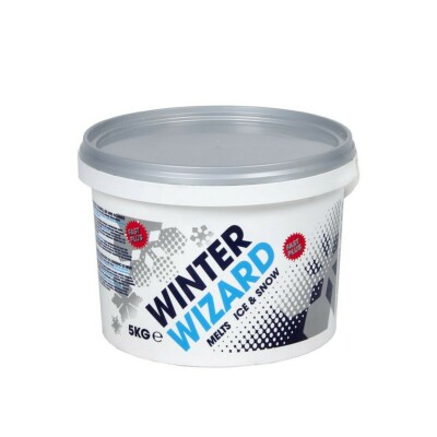 Winter Wizard Heavy Duty Enteiser Salz schnell schmelzend Schnee Eis einfrieren 5kg Wanne