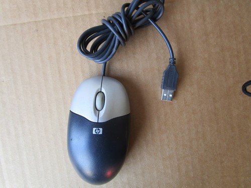 HP Mouse      USB Wired OPTICAL  Mouse . Black/Grey Tested / Works - Afbeelding 1 van 3