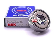 NSK 6000 ZZ C3 DEEP GROOVE BALL BEARING, METAL SHIELDED 10x26x8mm