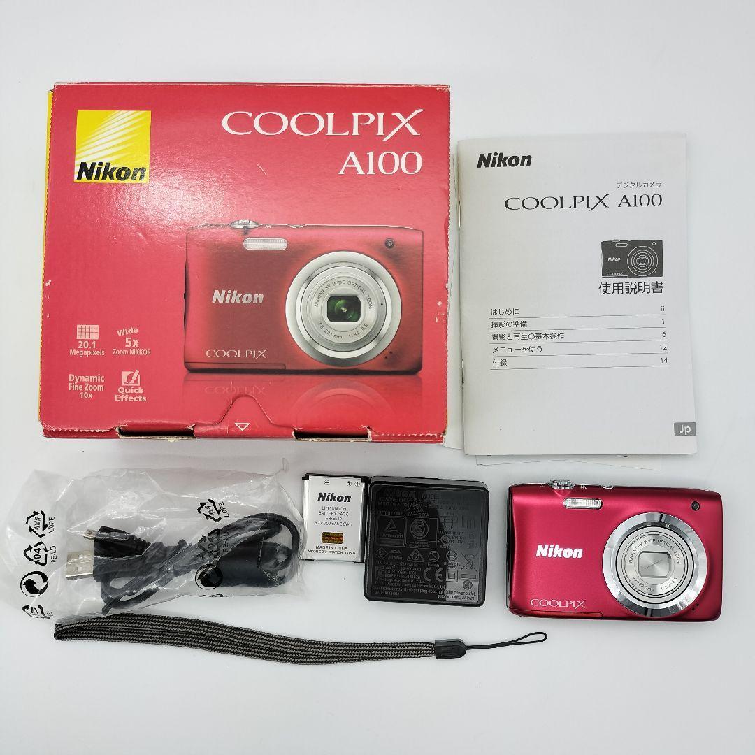 【新品】Nikon COOLPIX A100 RED Nikon COOLPIX A100 Digital Camera Red English Languege w