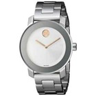 New Movado Bold Steel Rose Gold Dot Silver Tone Bracelet 3600084 36mm Watch