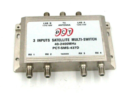 3 input Satellite Multi Switch 4-Way Satellite 40-2400 MHz Model PCT ...