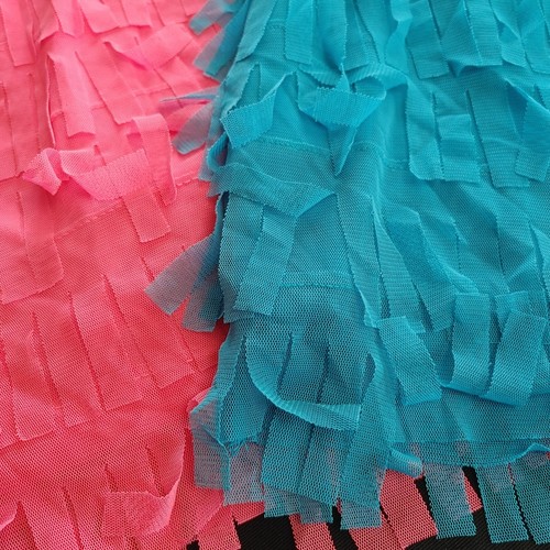 GIRLS SIZE 18 -- LOT OF 2 JUSTICE - TULLE, FRINGE SKORTS SUMMER CLOTHING - Picture 2 of 5