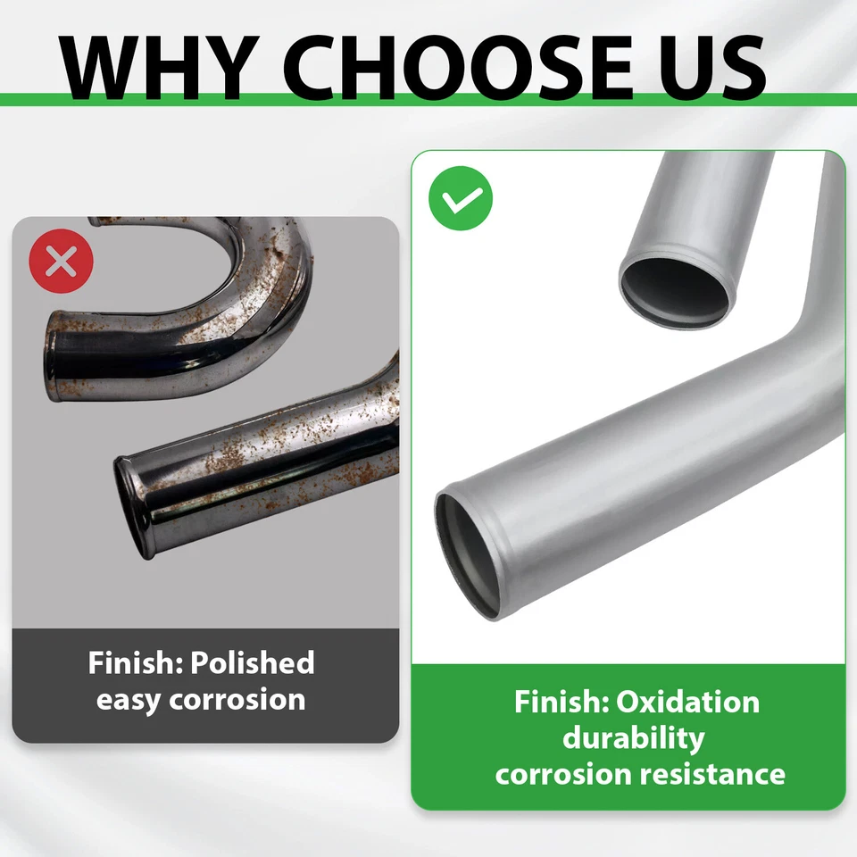 3" 76MM ALUMINUM INTERCOOLER PIPING KIT WITH U Pipe + HOSE + CLAMP UNIVERSAL - Image 3 of 4