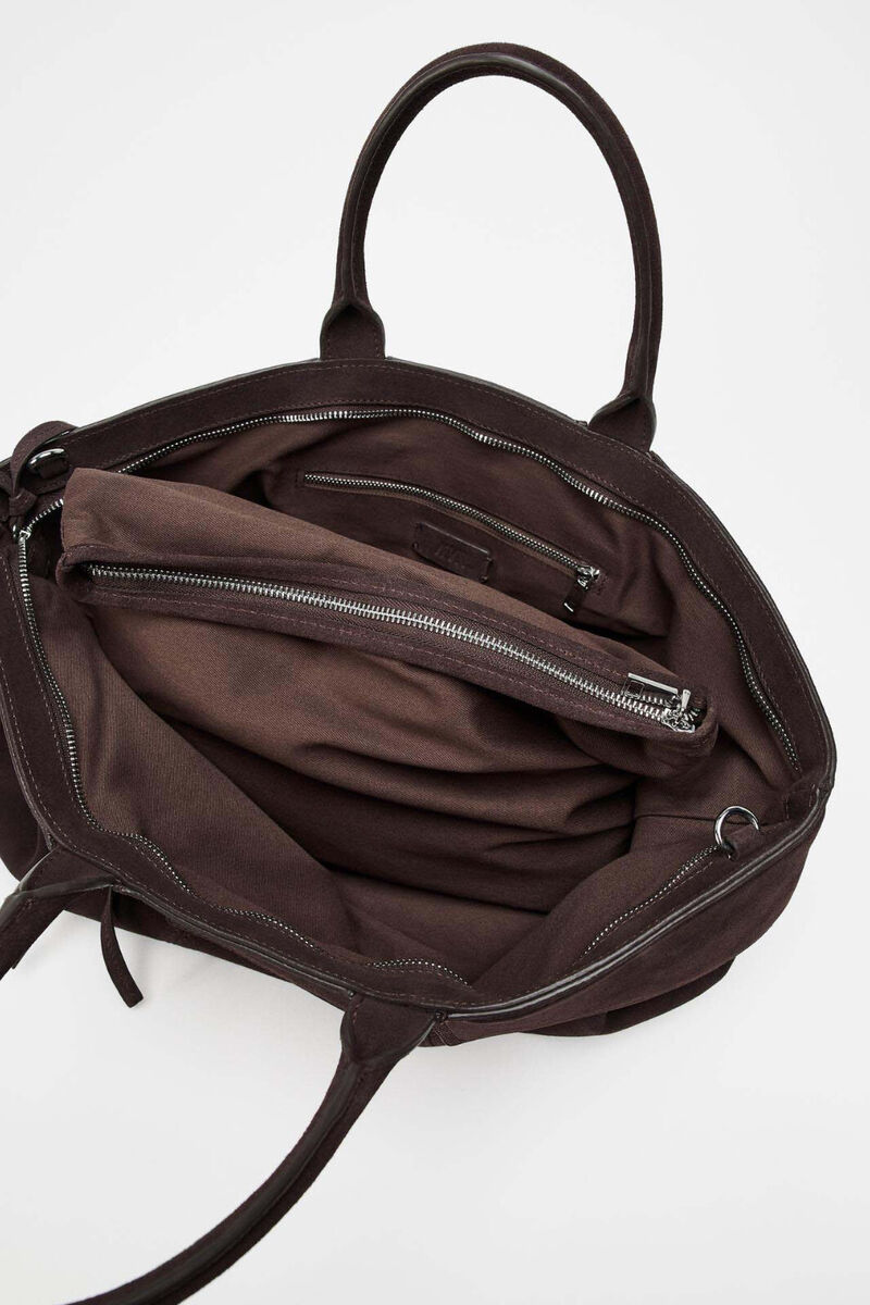 ZARA NEW WOMAN SPLIT SUEDE MAXI TOTE BAG BROWN 6000/510/700 ZARA NEW WOMAN SPLIT SUEDE MAXI TOTE BAG BROWN 6000/510/700