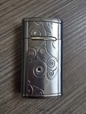 Kolekcjonerska zapalniczka vintage srebrne cyrkonie
