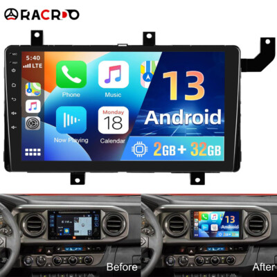 For Toyota Tacoma 2016-2022 Car Stereo Radio Android 13 Carplay GPS Navi WIFI BT