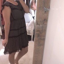 Free People size small black flirty boho dress