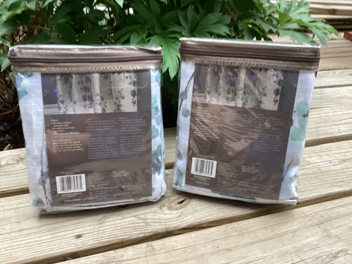 NWT ALLEN & ROTH PAIR FLORAL PANELS/CURTAINS - Picture 5 of 8
