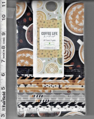 Coffee Life 40 - 2-1/2'' x 44'' Strips by Wilmington Prints bty