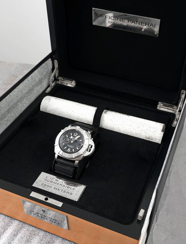 SERVICED PANERAI PAM00194 LUMINOR SUBMERSIBLE 2500m AUTO TITANIUM 47mm FULL SET