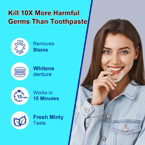 MySmile Retainer Cleanser & Denture Cleaning Tablets for Mouth Guard 120 Tablets - Picture 7 of 10