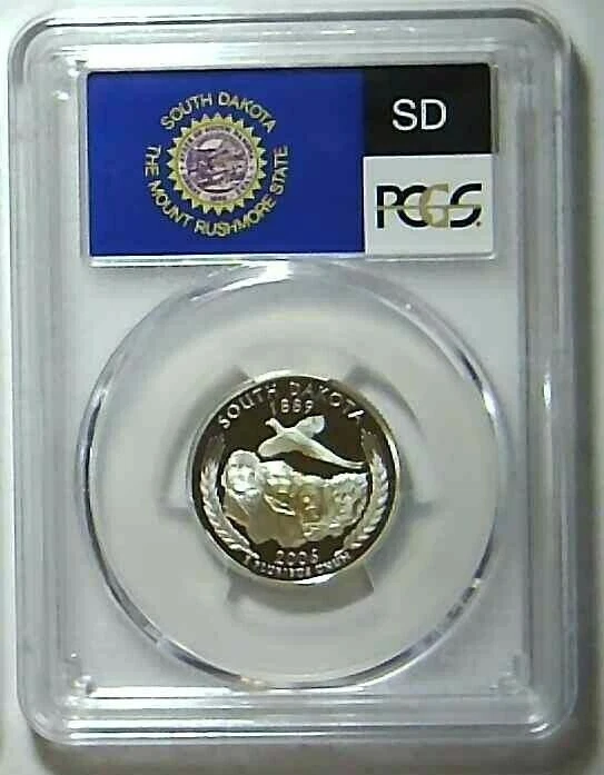 2006-S 25C State Quarter South Dakota PCGS PR69 DCAM 90% Silver 21rco1230 - Image 2 of 2