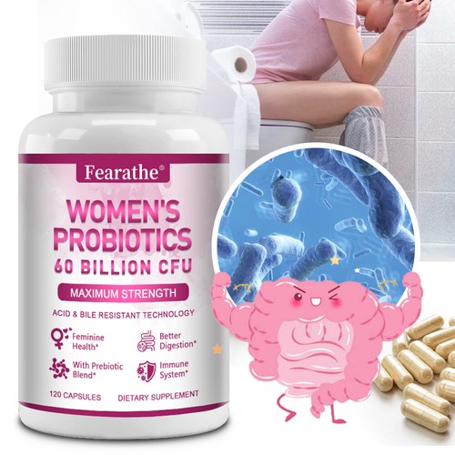 Probiotics 60 Billion CFU Potency Digestive Immune Health 120 Capsules