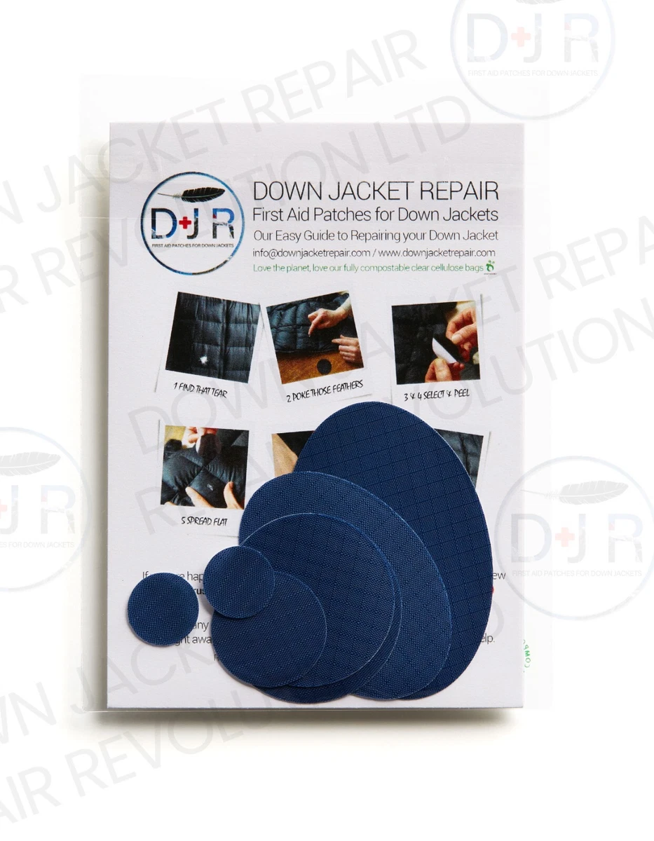 Self-Adhesive Down Jacket Repair Patches - Dark Blue SEE VIDEO (UK Seller)