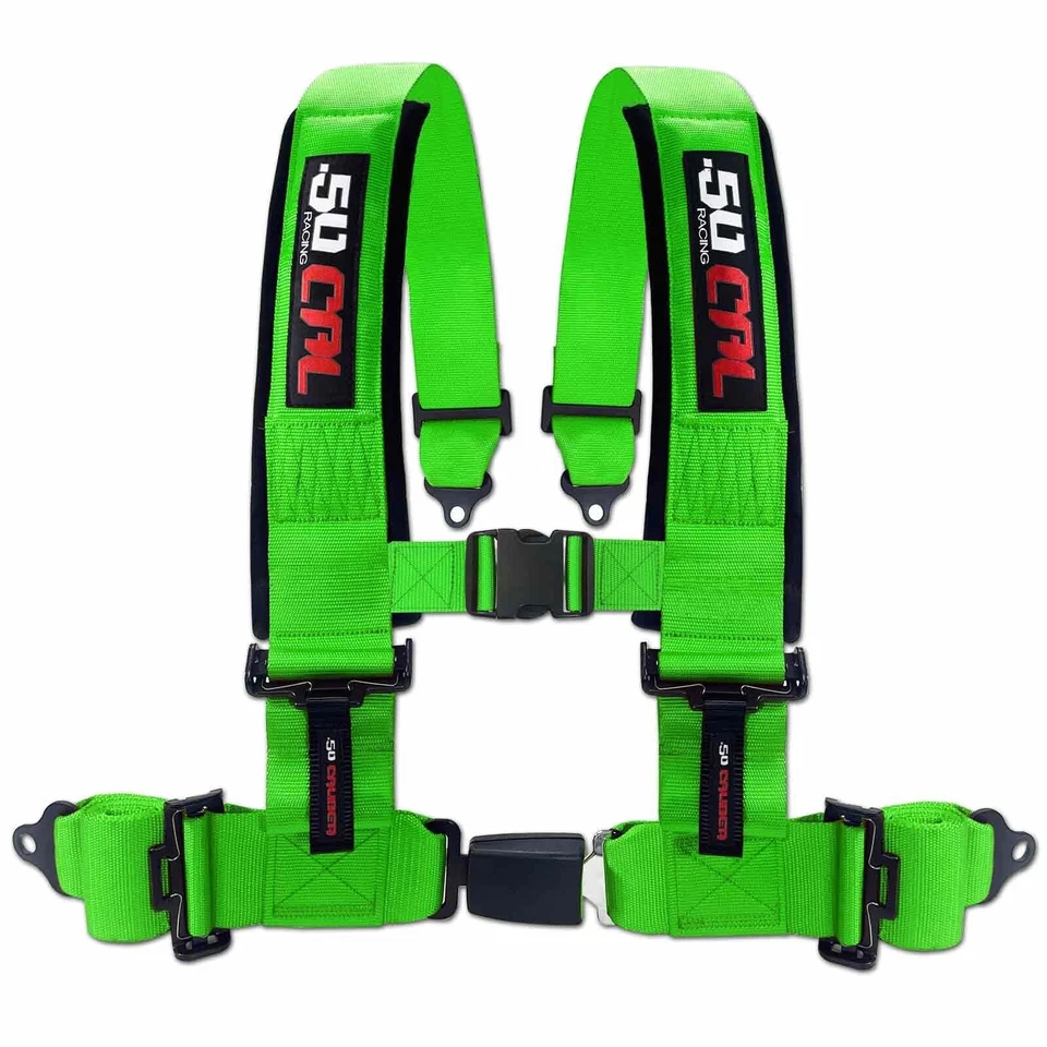 Asiento trasero Teryx4 y arnés VERDE 4pt - estilo automático hebilla Teryx 4 plazas UTV Foto 3 de 4