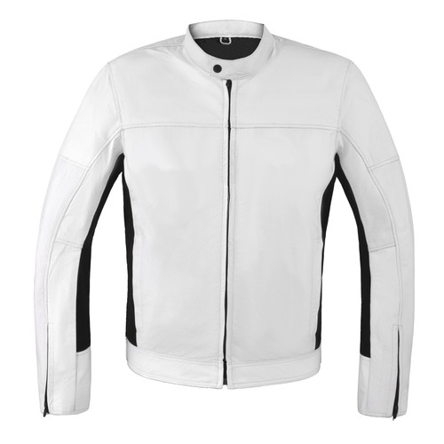 chaqueta moto hombre guerrero streetfighter piel proteccion homolo CE Blanco xxl - Imagen 2 de 4