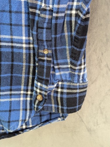 Chaps Flannel Shirt Men's Size Medium Long Sleeve Cotton Plaid Lumberjack - Picture 4 of 11