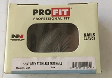 PRO FIT Box 4 Oz GREY Stainless Trim Nails 1-1/4" #257079