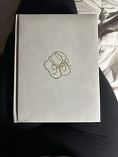 9x11"  keepsake ivory gold foil shoes birth-5 MEMORIES BOOK RECORD baby vintage