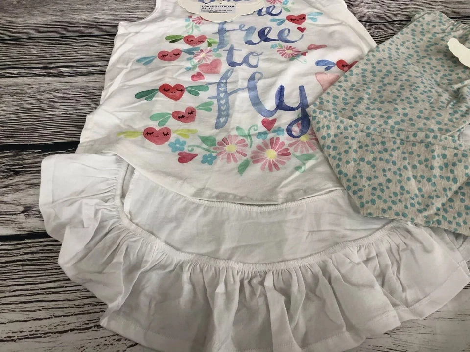 Paper Wings Bustle Singlet Are You Free To Fly 束腰外衣连衣裙 10 码女孩面霜 — 第 2/4 张图片