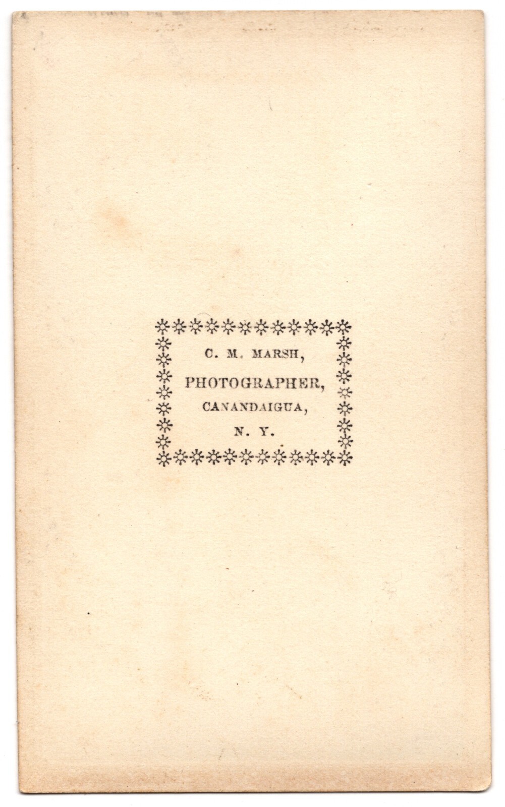 ANTIQUE CDV CIRCA 1860s DAG COPY THAT SHOWS THE PROCESS CANANDAIGUA NEW YORK — additional view