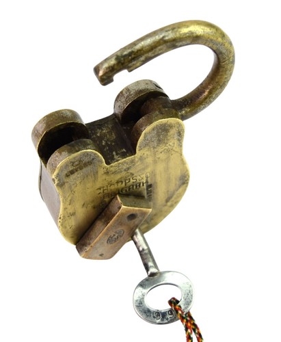 Old Hand Forged hopps & Co. Padlock 8 Lever padlock Vintage Collective. G2-310 - Picture 6 of 11