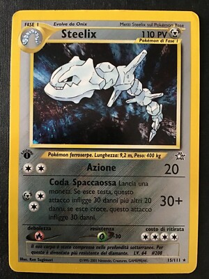 Pokemon Steelix 15/111 Neo Genesis Holo Prima Edizione Eng | eBay