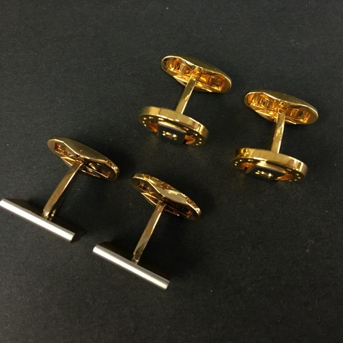CELINE Gold Tone Tie Pin Bar Cufflinks 5 Set/2BC2254 - Imagen 7 de 8