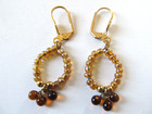 Vintage New Old Stock Glass Dangle Earrings Posts — photo 4