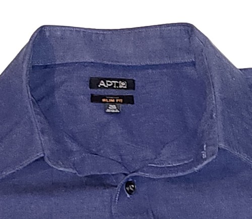 Men's Apt. 9 Navy Blue Regular-Fit Solid No-Iron Button-Down Shirt Size XL - Picture 3 of 8