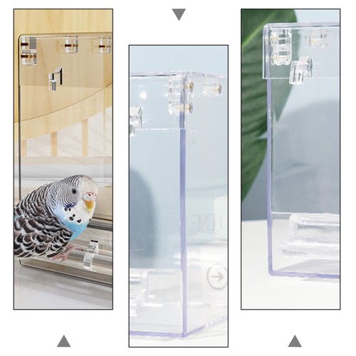 Budgie Bird Bath Anti Spill Parrot Feeder Large for Cage Tub Tool Toy - Picture 7 of 12