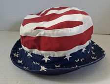 American Flag Americana Patriotic Boonie Bucket Hat Beach Fishing Cap S/M