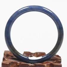 56mm Certified Grade A 100% Natural Lavender Blue Jade Bangle Bracelet 44080