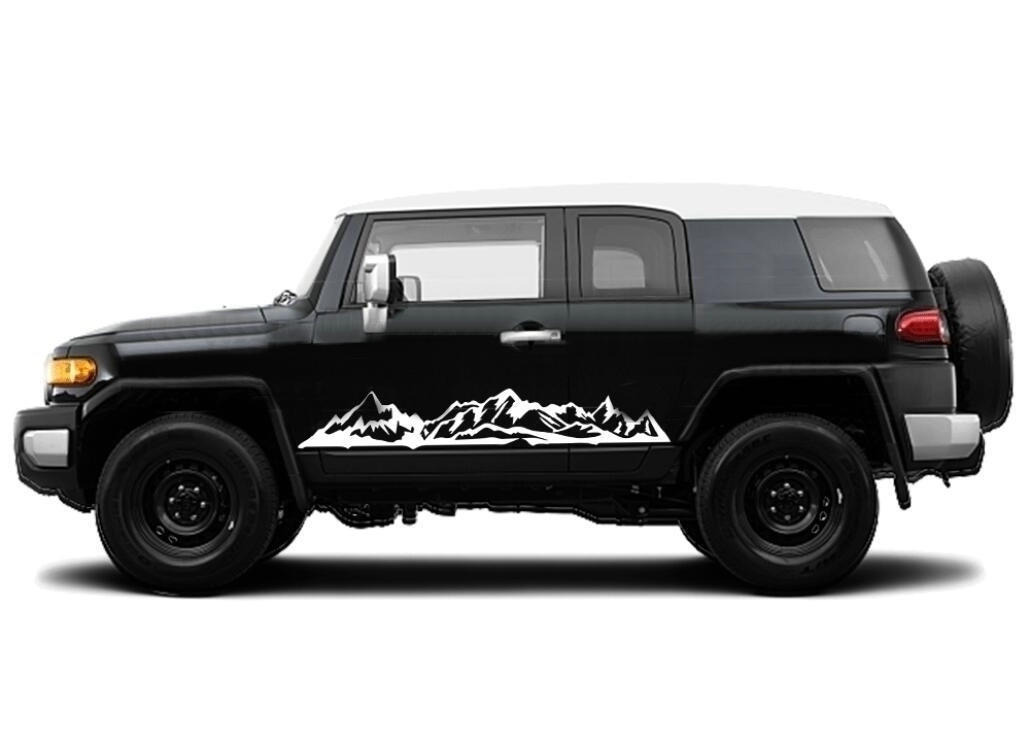 2PCS Racing Sport Graphic Mountain Sticker for Toyota FJ Cruiser