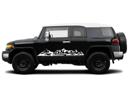 2PCS Racing Sport Graphic Mountain Sticker for Toyota FJ Cruiser Side Door Decal - Picture 7 of 10
