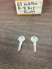 VINTAGE 1960s 1967 CADILLAC A & B IGNITION & TRUNK KEY BLANKS NOS 523
