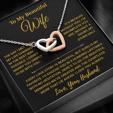 To My Wife Necklace, Vanlentines Gifts For Women, Anniversary Gift For Wife