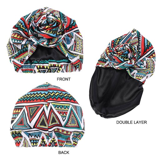 Große Blume Turban afrikanische Haube muslimische Frauen Hijab Mütze Kappe Mützen Haarausfall - Bild 18 von 28