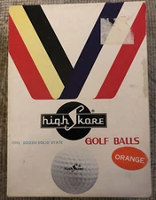 Vintage High Skore Orange High Vis Golf Balls 12 Total Balls NEW